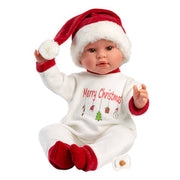 74501 Leo Laughing Newborns with Baby Sounds and Merry Christmas Outfit